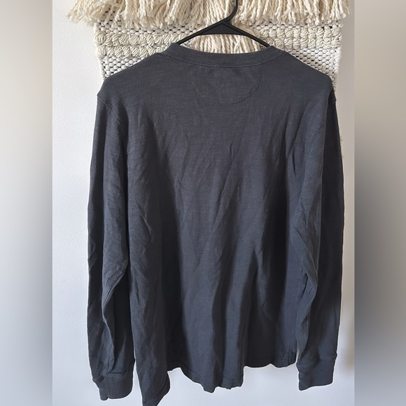 Faherty Mens Medium Luxe Cotton Long Sleeve Polo Henley Shirt - Picture 3 of 5